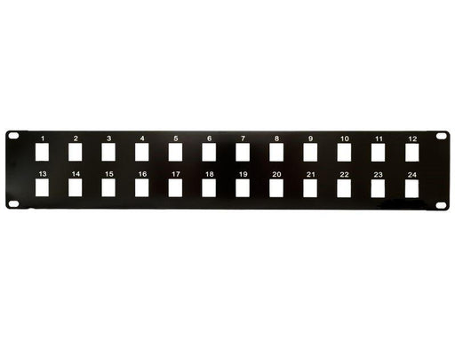 Blank Patch Panel 24 ports (Black)