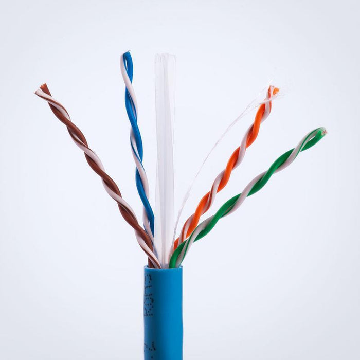 Vertical Cable Category-6, 23AWG, UTP, 8C Solid Bare Copper, 550MHz, Riser Rated, PVC Jacket 1000ft. White