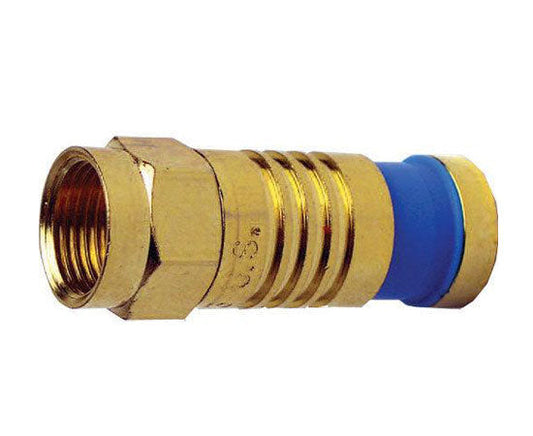 RG6 Quad F-Type Gold SealSmart™ Compression RG6 Coax Cable Connector