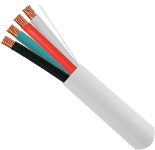 Vertical Cable Audio Cable, 16AWG, 4 Conductor, Stranded (65 Strand), 500', PVC Jacket, Pull Box, White