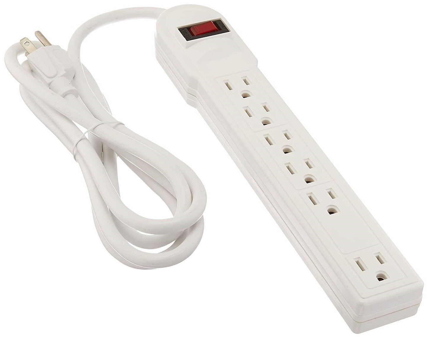 Dynotech 6-Outlet Power Strip Flat Plug 3 FT