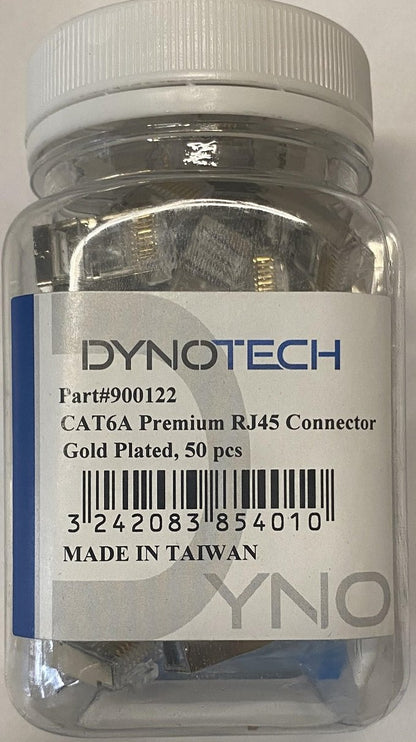 Cat 6A RJ45 Modular Plug (Two-Piece Suit), Shielded FTP Network Connector for Solid Wire and Standard Cable - 50pcs in Jar