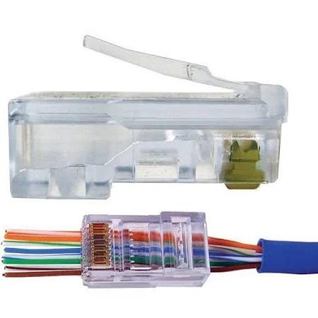 EZ-RJ45® CAT5E Connector for Round Solid and Stranded Cable -100pcs in Jar