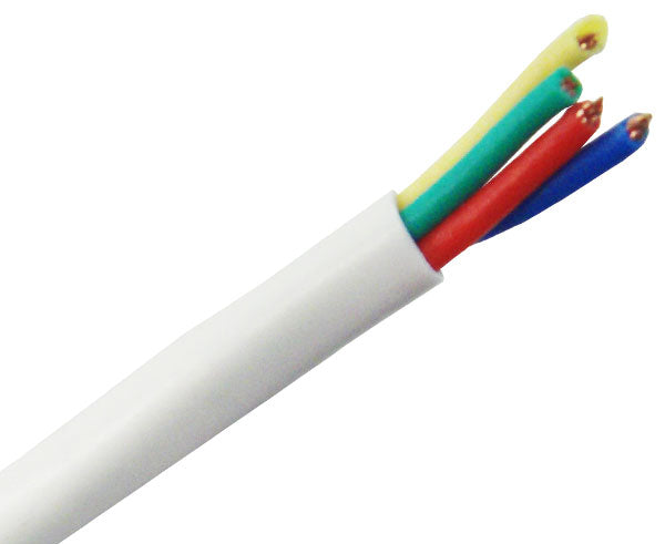 Security Alarm Cable - Riser (CMR) - 22/4 CL3R, Stranded (7 Strand), Unshielded, 1000ft, White