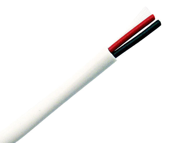 Security Alarm Cable - Plenum (CMP) - 18/2 AWG, CL3P, Stranded (7 Strand), Unshielded, 1000ft, White