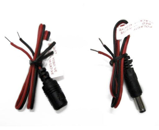 DC Power Cable Adapter, Male and Female