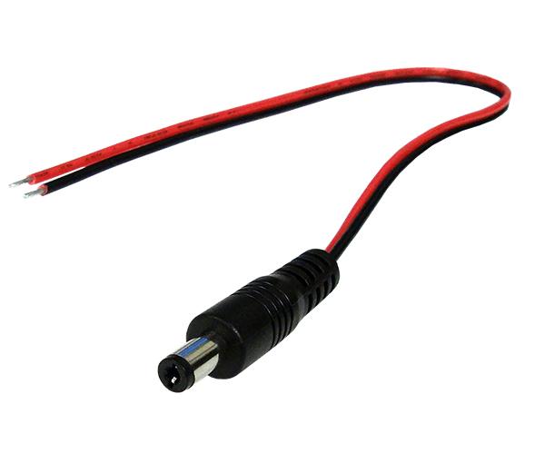 Female DC Power Cable Pigtail Adapter, 1' Leads
