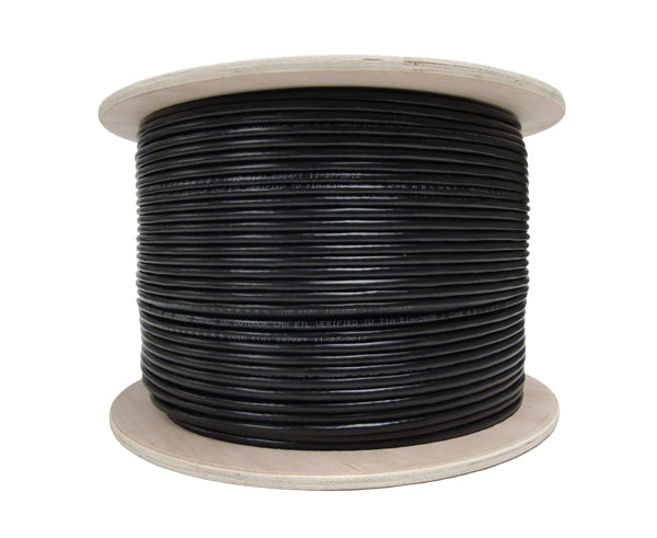 CAT5E Outdoor Bulk Ethernet Cable, Direct Burial Shielded Solid Copper, Dry Gel Tape, 24 AWG - 1000ft