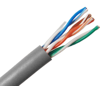 CAT5E Riser Bulk Ethernet Cable, CMR UL Listed Solid Copper UTP, 24 AWG 1000FT