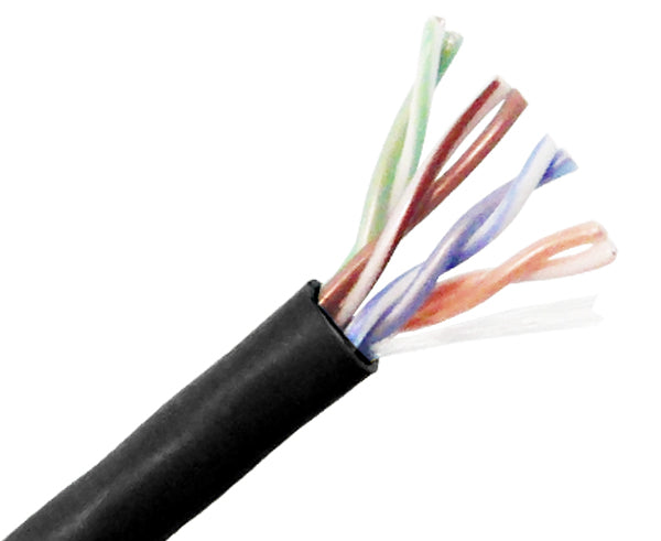 CAT5E Plenum Bulk Ethernet Cable, CMP UL Listed, Solid Copper UTP, 24 AWG 1000FT