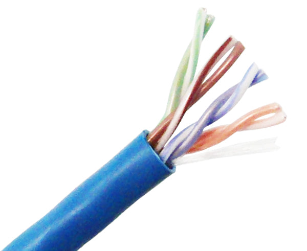 CAT5E Plenum Bulk Ethernet Cable, CMP UL Listed, Solid Copper UTP, 24 AWG 1000FT