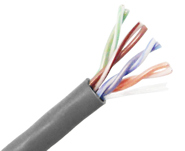 CAT5E Plenum Bulk Ethernet Cable, CMP UL Listed, Solid Copper UTP, 24 AWG 1000FT