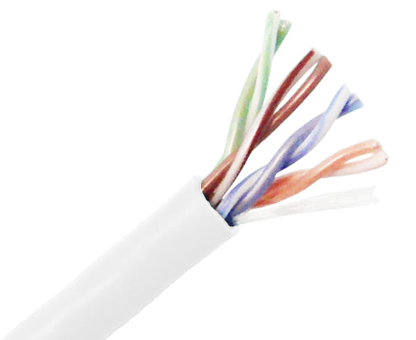 CAT5E Plenum Bulk Ethernet Cable, CMP UL Listed, Solid Copper UTP, 24 AWG 1000FT