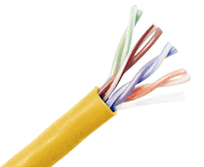 CAT5E Plenum Bulk Ethernet Cable, CMP UL Listed, Solid Copper UTP, 24 AWG 1000FT