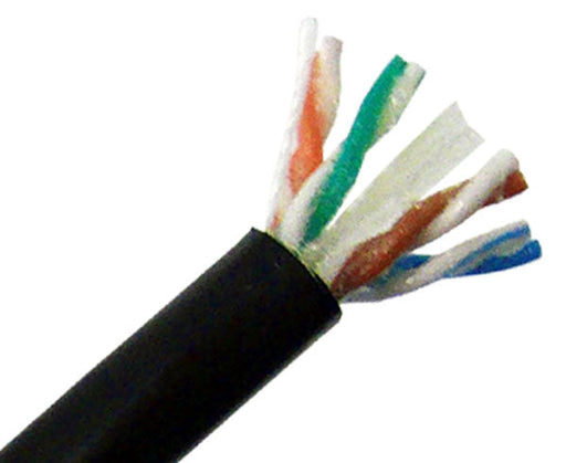 CAT6A Outdoor Bulk Ethernet Cable, Direct Burial Solid Copper UTP UV, Gel Filled, 23 AWG