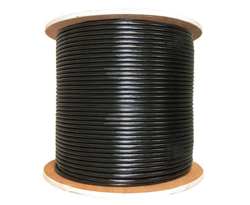 CAT6A Outdoor Bulk Ethernet Cable, Direct Burial Shielded Solid Copper, 23 AWG 1000FT