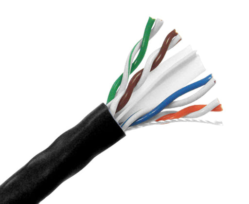 CAT6A Outdoor Bulk Ethernet Cable, 750MHz, Solid Copper, UTP CMX, 23 AWG 1000FT