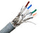 CAT7 Bulk Ethernet Cable, 10G Indoor Dual Shielded Solid Copper S/FTP CMR, 23 AWG 1000FT