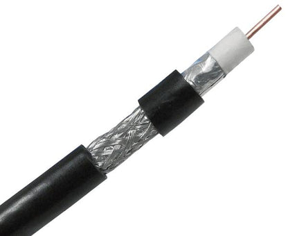 Primus RG6 Dual Shield CM Coaxial Cable, 18 AWG CCS, AL Foil Bonded + 60% AL Braid, 1000', Black or White