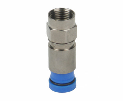 RG6 Coax Cable Connector Snap-N-Seal® F Series Male Standard Shield - Blue Band