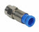 RG6 Coax Cable Connector Snap-N-Seal® F Series Male Standard Shield - Blue Band
