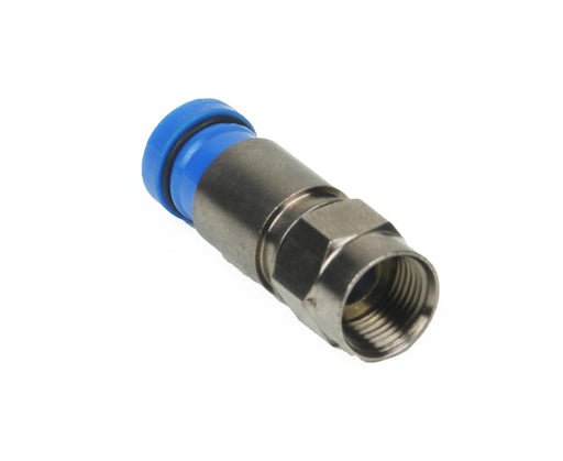 RG6 Coax Cable Connector Snap-N-Seal® F Series Male Standard Shield - Blue Band