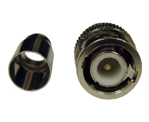 BNC RG59 Male Crimp-on Coax Cable Connector  2pc (Connector/Ferrule)