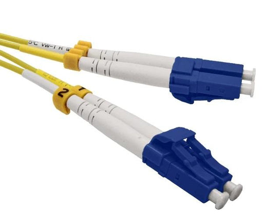 Fiber Optic Patch Cord, LC to LC, Single-Mode 9/125, Duplex, 3M