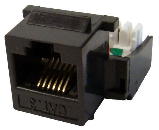 CAT3 Keystone Jack, H-Style RJ11 Telco Jack