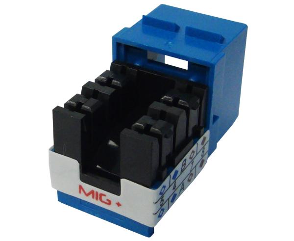 CAT5E Keystone Jack, Unshielded, MIG+, High Density