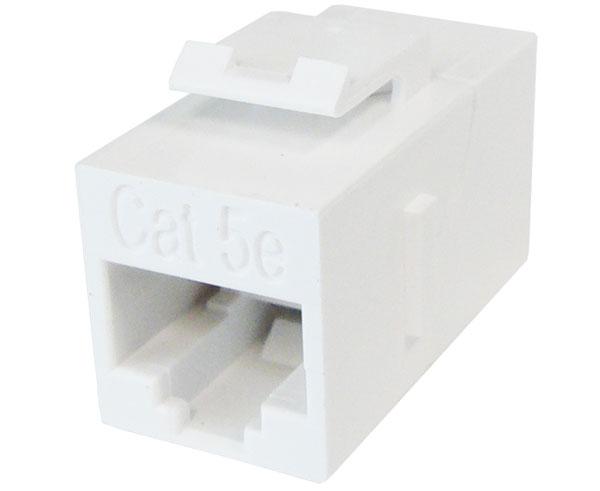 CAT5E Inline Coupler, Unshielded, Snap-In w/Keystone Latch, Overstock