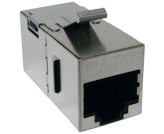 Shielded CAT5E Keystone Coupler, Snap-In, w/Keystone Latch