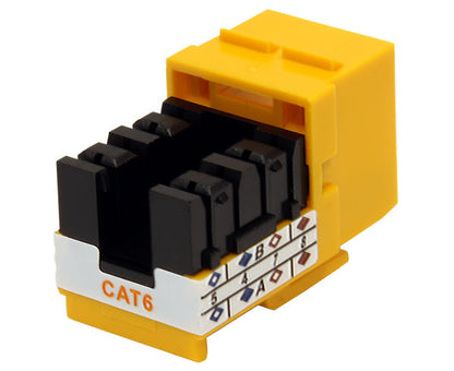 CAT6 RJ45 Punch Down Keystone Jack, Unshielded MIG+, High Density