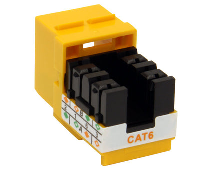 CAT6 RJ45 Punch Down Keystone Jack, Unshielded MIG+, High Density