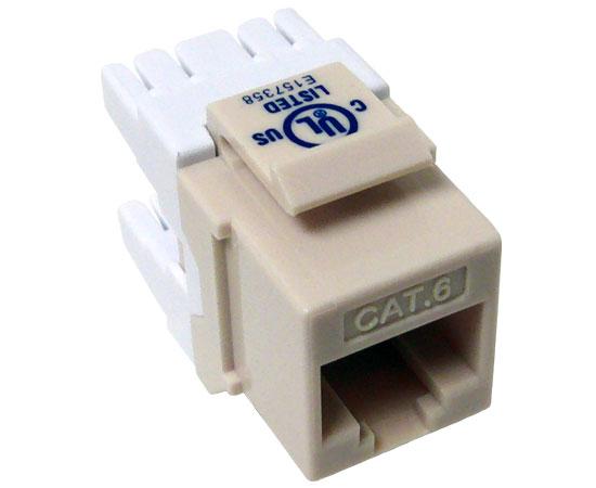 CAT6 MIG+ Keystone Jack, Unshielded, Component Rated, High Density