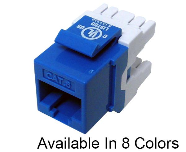 CAT6 MIG+ Keystone Jack, Unshielded, Component Rated, High Density