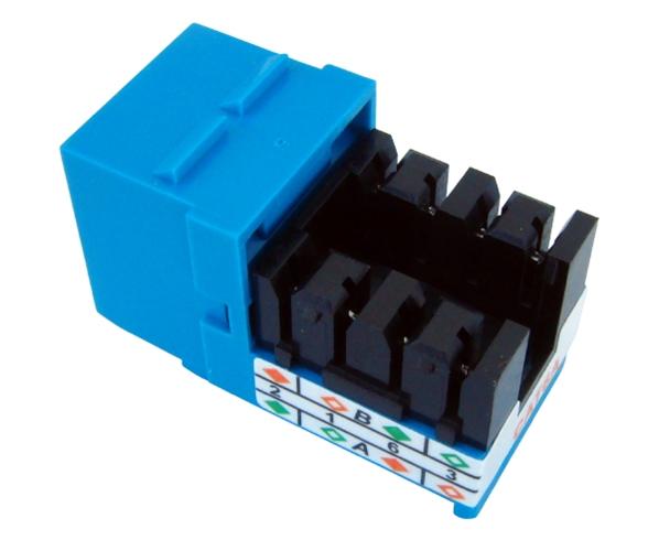 CAT6A Punch Down Keystone Jack, Unshielded 90-Degree, MIG+, High Density