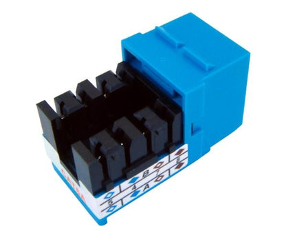 CAT6A Punch Down Keystone Jack, Unshielded 90-Degree, MIG+, High Density