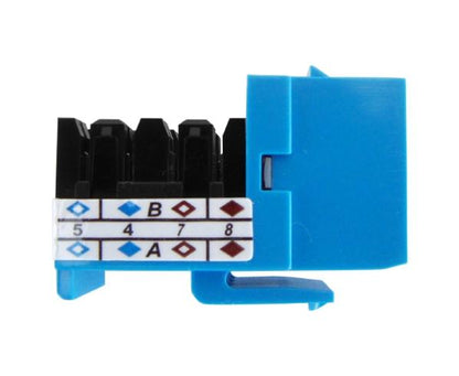 CAT6A Punch Down Keystone Jack, Unshielded 90-Degree, MIG+, High Density