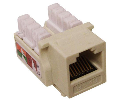 CAT6 Punch Down Keystone Jack, Unshielded, U-Style