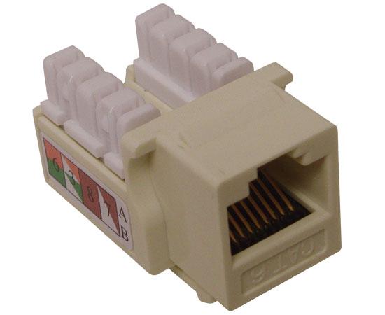 CAT6 Punch Down Keystone Jack, Unshielded, U-Style