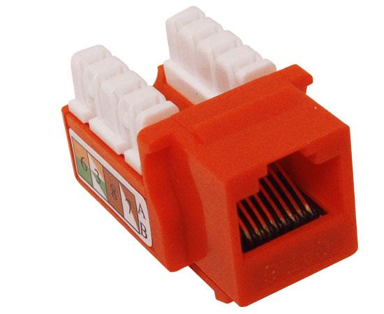 CAT6 Punch Down Keystone Jack, Unshielded, U-Style