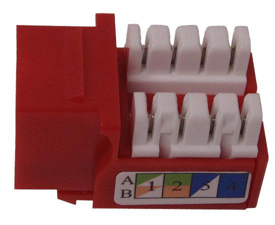 CAT6 Punch Down Keystone Jack, Unshielded, U-Style