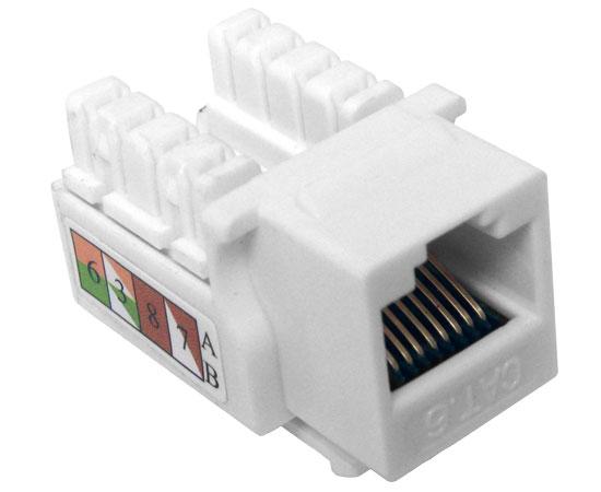 CAT6 Punch Down Keystone Jack, Unshielded, U-Style