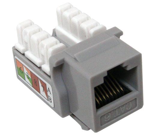 CAT6 Punch Down Keystone Jack, Unshielded, U-Style