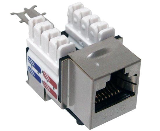 CAT6 Shielded Punch Down Keystone Jack, U-Style