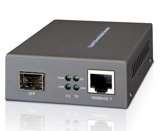Media Converter, Pure Gigabit Ethernet, RJ45-SFP Transceiver Ports