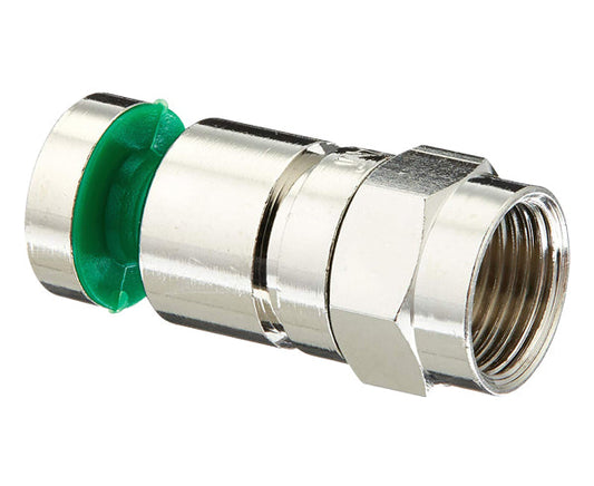 Nickel RGB F-Type Coax Cable Connector, SealSmart™, 24 AWG - 25pc Bag