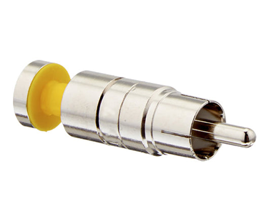 Nickel RGB RCA Coax Cable Connector, SealSmart™, 25 AWG - 25pc Bag