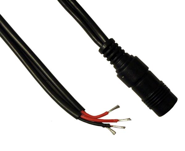 Male DC Power Cord Splitter - 16 Inches - Open Ended